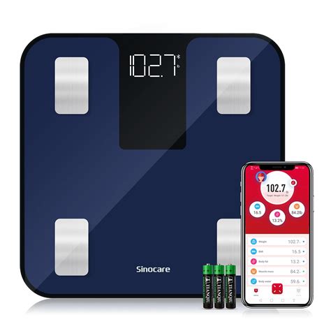 Sinocare Bluetooth Body Fat Scale Smart Digital Bathroom Weight Scale