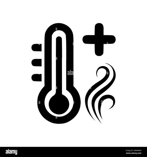 A Vector Illustration Of Heat Temperature Wave Symbol Logo Icon Stock
