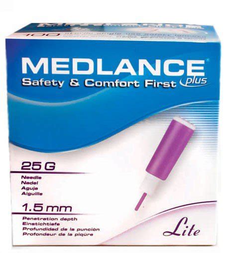 Одноразовые автоматические ланцеты Medlance Plus Lite (1.5 мм), №200