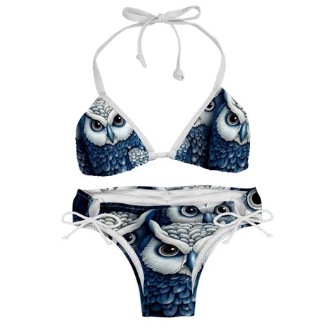 Owl Swim Wear Detachable Sponge Adjustable Strap Bikini Set Two Pack For Multiple Scenes