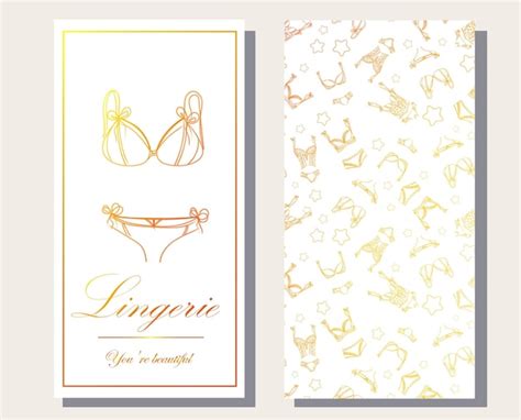 Logo E Padr O Perfeito Para A Cole O De Lingerie Feminina Da Moda Vetor Premium