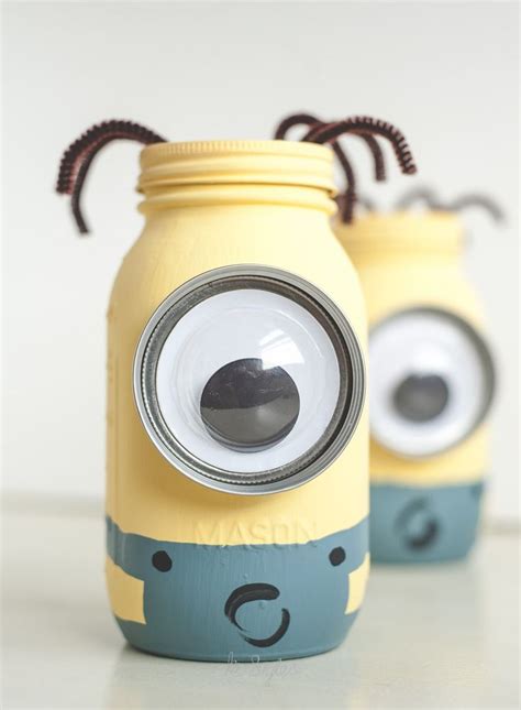 Minion Mason Jar Coin Banks Sprinkled And Painted At Ka Styles Co