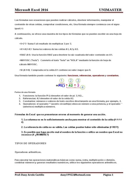 Teoria Excel Pdf Hoja De Cálculo Microsoft Excel