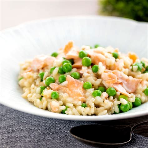 Salmon Risotto With Green Peas And Fennel Krumpli