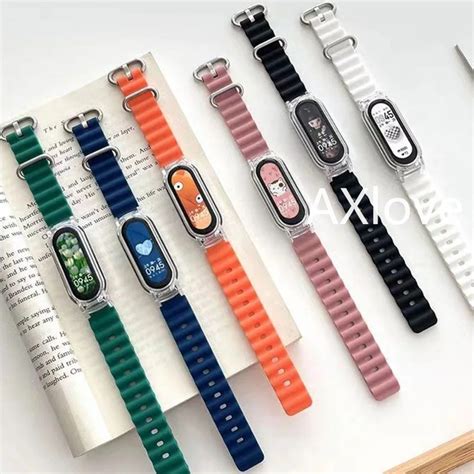 Clear Case Silicone Ocean Strap For Xiaomi Band Nfc