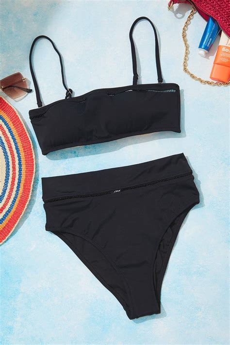 Trendyolmilla Siyah Straplez Kedi Merdiveni Detaylı Bikini Üstü TBESS BU Fiyatı Yorumları