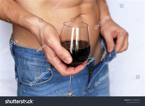 Man Unbuttoned Jeans Naked Torso Standing Stock Photo 1329386054 Shutterstock