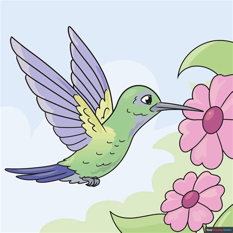 How to Draw a Hummingbird - Really Easy Drawing Tutorial