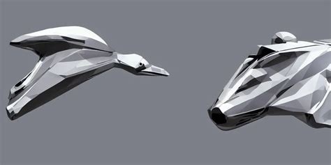 Duck Shaped Spaceship Elegant Smooth Shapes Duck Stable Diffusion