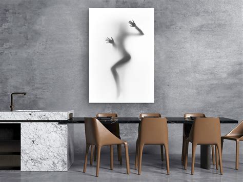 Woman Silhouette Woman Nude Silhouette Canvas Decor Etsy