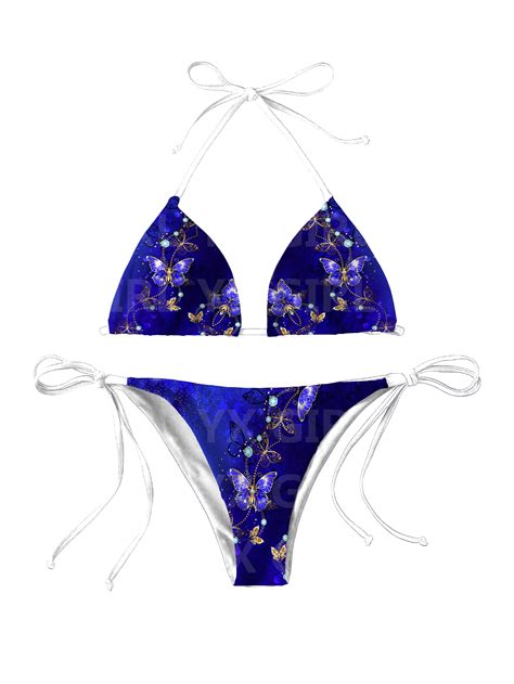 Butterfly Bikini Set D All Over Printed Bikini Summer Women For Girl Beach Swimsuit Cosplay