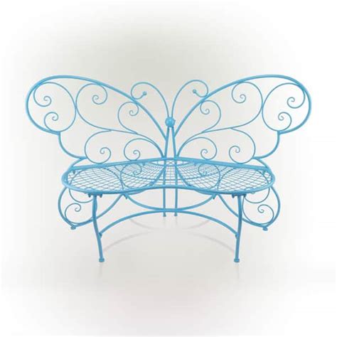 Alpine Corporation 62 In L Indooroutdoor 2 Person Metal Butterfly