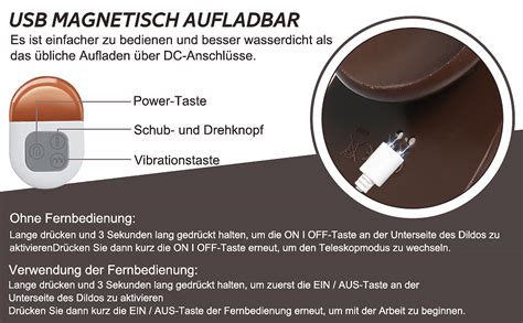 Realistischer Vibrierender Dildo Stoßvibrator Mit Fernbedienung Teleskop Und