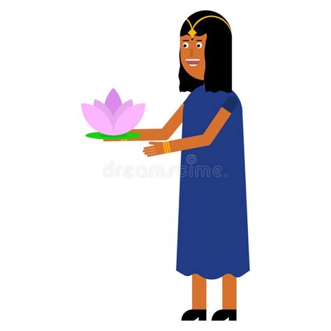 India Lotus Flower Woman Hand Background Stock Illustrations 218