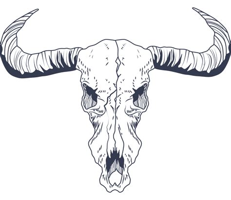 Bull Skull Boho Style 24091940 Png