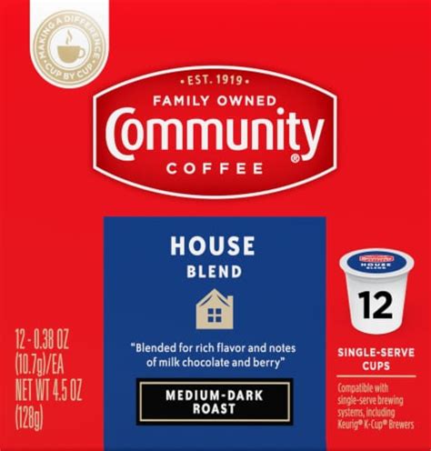 Community Coffee® House Blend Medium Dark Roast K Cup® Coffee Pods 12