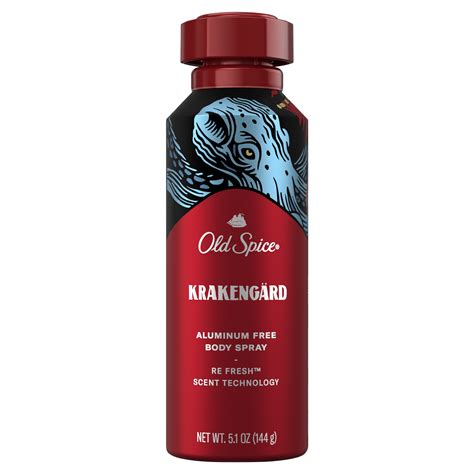 Old Spice Aluminum Free Body Spray for Men, Krakengard, 5.1 Oz ...