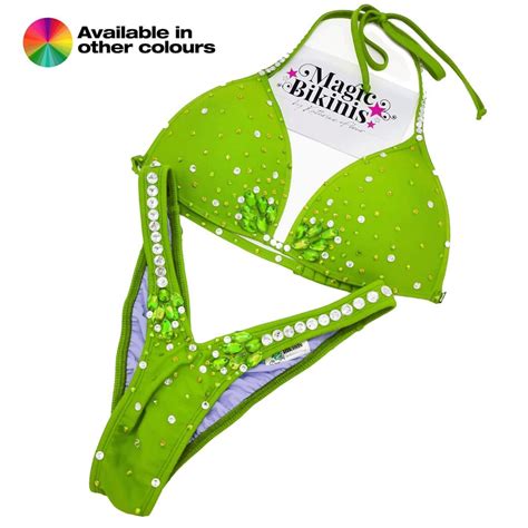 Quick Ship Bikini Lycra With Mixed Bling Ifbb Elite Pro Magic