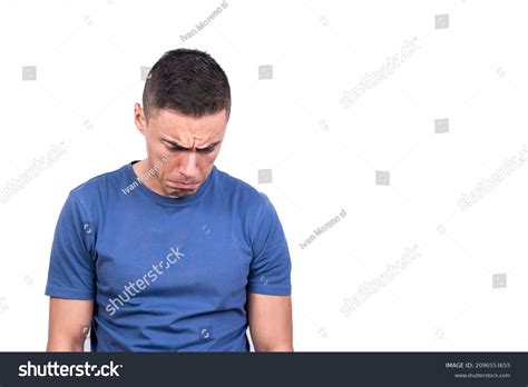 Sad Man Looking Down Ground Stock Photo Edit Now 2096553655