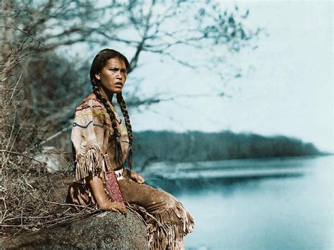 Ponemah By The Lake Ojibwe Woman American Indian By Dan Keller