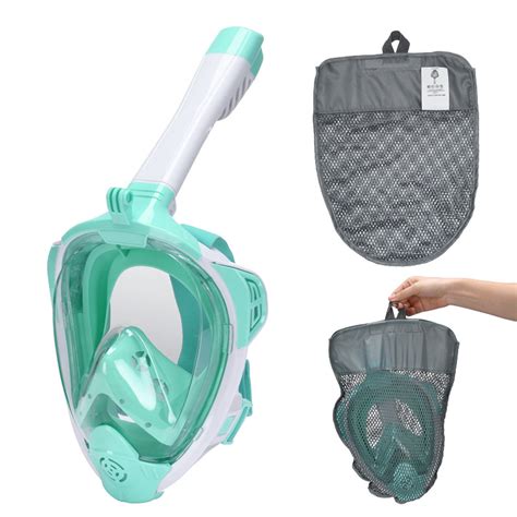 Full Face Snorkel Mask,Suitable for Beginners Dry Top Snorkeling Gear