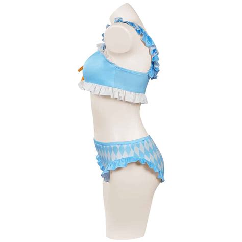 Alice In Wonderland Alice Swim Cosplay Costume Two Piece Bikini