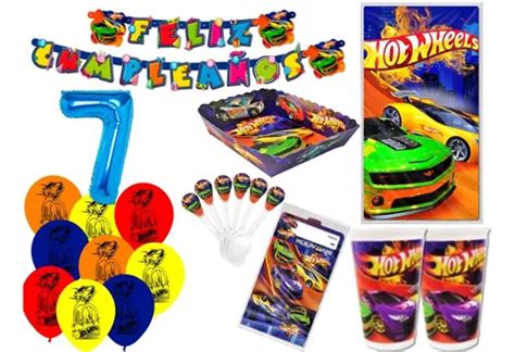Kit Decoración Hot Wheels Niños obsequio Cuotas sin interés