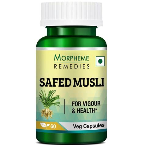 Morpheme Remedies Safed Musli Capsules For Vigour Health 500mg