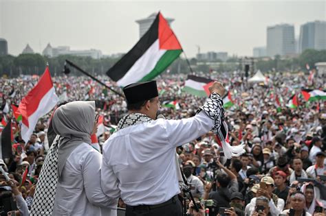 aksi bela palestina anies pimpin seruan  palestine occupation