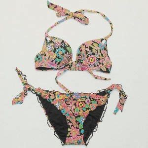 Victoria S Secret Swim Victorias Secret Pink Floral Push Up Pc Bikini Poshmark