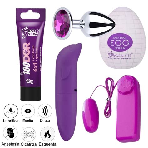 Kit Masturbador Masculino Lubrificante Sexo Anal Plug Anal Vibrador Feminino Sexy Shop