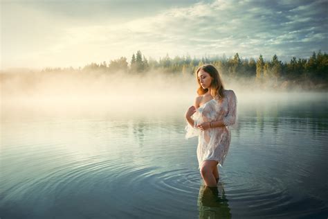 Bathing In White Lingerie Porn Pic