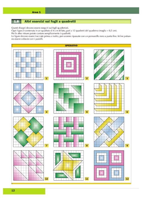 CLASSI 1 TAV 1 Esercitazione Su Fogli A Quadretti Moduli 1212