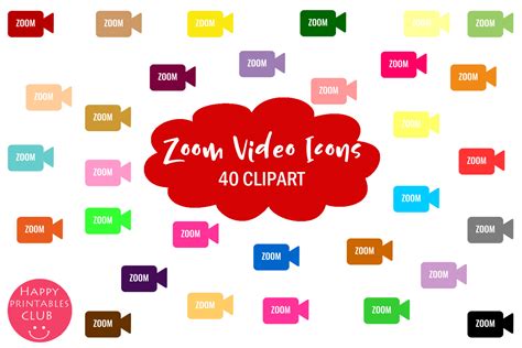 Zoom Meeting Video Meeting Clipart Set Graphic By Happy Printables Club