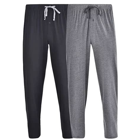 Big And Tall Hanes® 2 Pack Solid Knit Pajama Pants