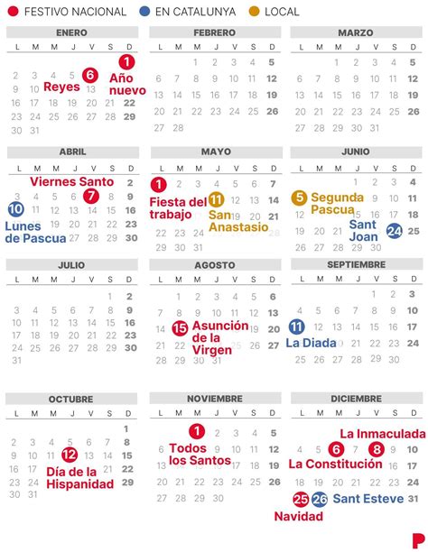 Calendario Laboral Badalona Con Todos Los Festivos