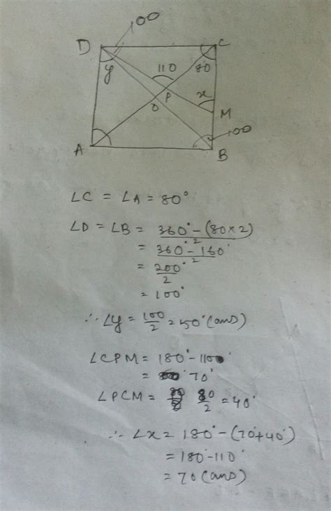 The Given Figure Shows A Rhombus Abcd Inwhich Angle Bcd Find