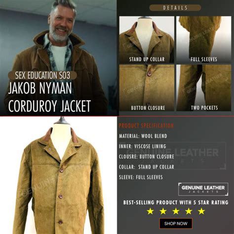 Sex Education S03 Jakob Nyman Corduroy Jacket GLJ