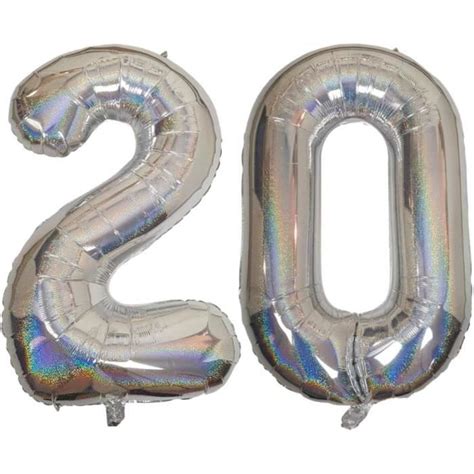 Ballon 20 Ans Argent Xxl Ballon Anniversaire 20 Ans Decoration