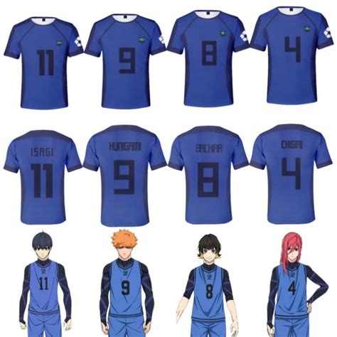 anime japanese blue lock isagi yoichi football jersey  shir tiktok
