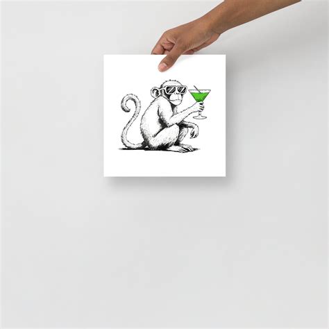 Monkey Mixology: Ape-tastic Happy Hour Delight Poster - Etsy