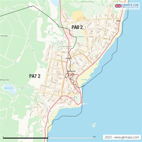 dunoon vector street map