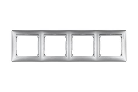 Рамка Legrand Valena 4 поста горизонтальный монтаж алюминий Leg 770154 ...