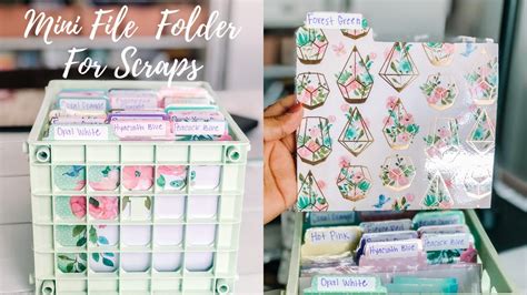 Diy Mini File Folders From Paperpad Vinyl Scraps How To Store Your