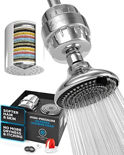 Sparkpod High Pressure Shower Filter Head 23 Stages 40x Chlorine And