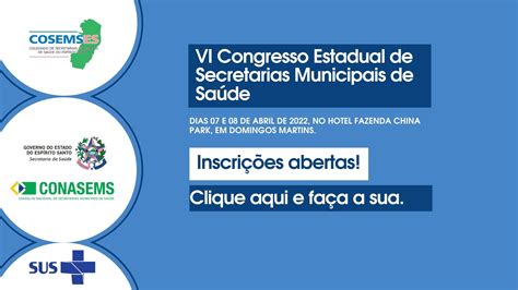 Inscri Es Abertas Para O Vi Congresso Estadual De Secretarias