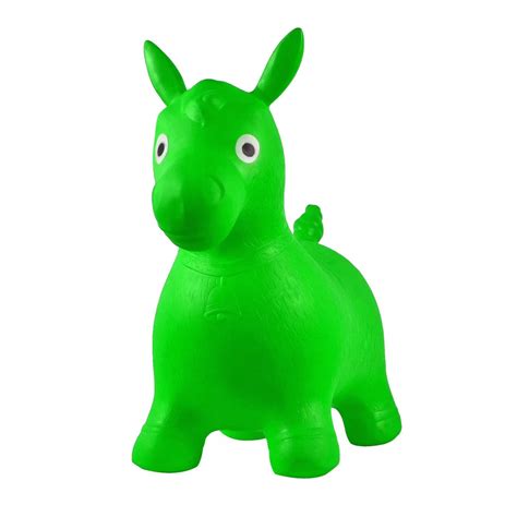 Игрушка-прыгун ослик, детский прыгун, скакун, попрыгун, зеленый ...