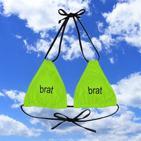 Brat Bikini Top Charli Xcx Style Strappy Bikini Charli Xcx Festival Wear Bikini Festival Wear