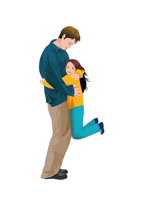 Family Hugging Clip Art