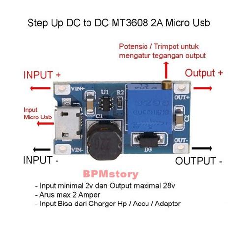 Modul Step Up Dc To Dc Mt Micro Usb Lazada Indonesia